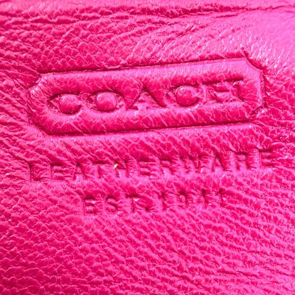 Vintage rare Coach kisslock coin purse hot pink leather from 2000s era - Picture 7 of 7